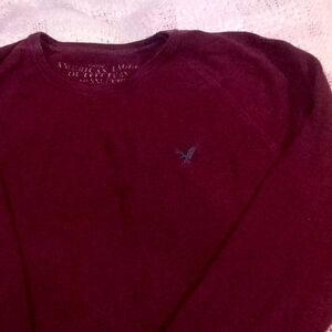 2XXL American Eagle Outfitters cuffed sweater Maroon in color